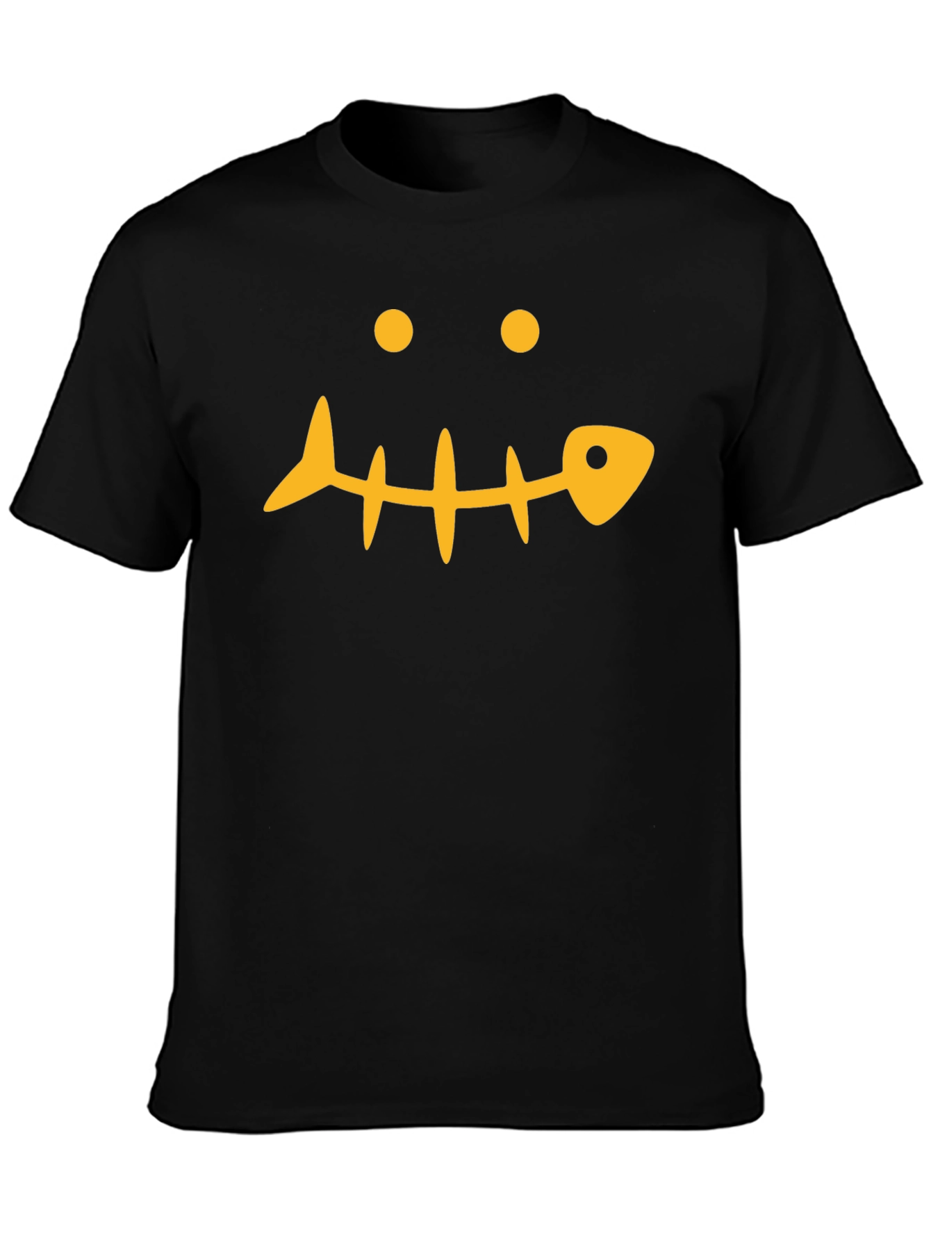 Funny Fishbone Face Graphic T-Shirt