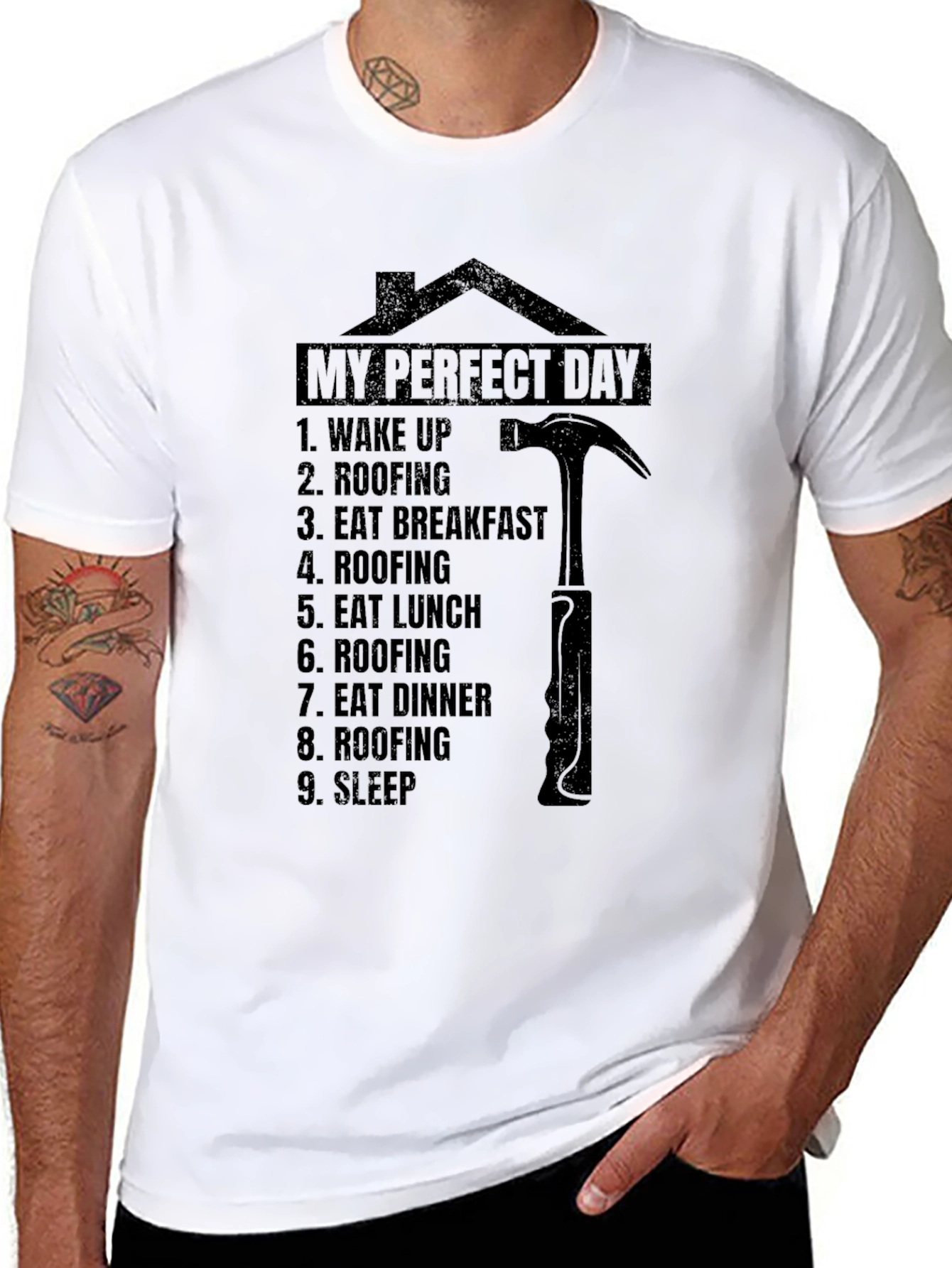 Roofers My Perfect Day Black T-Shirt
