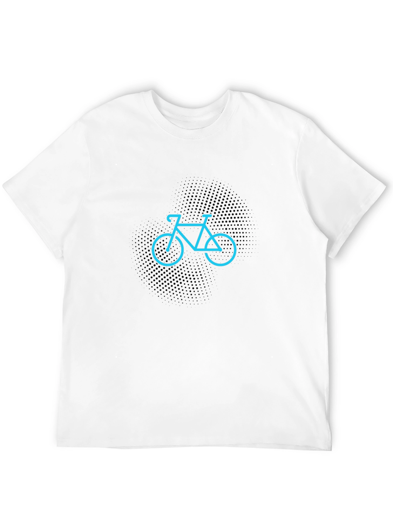 Mens Black T-Shirt with Bicycle Design