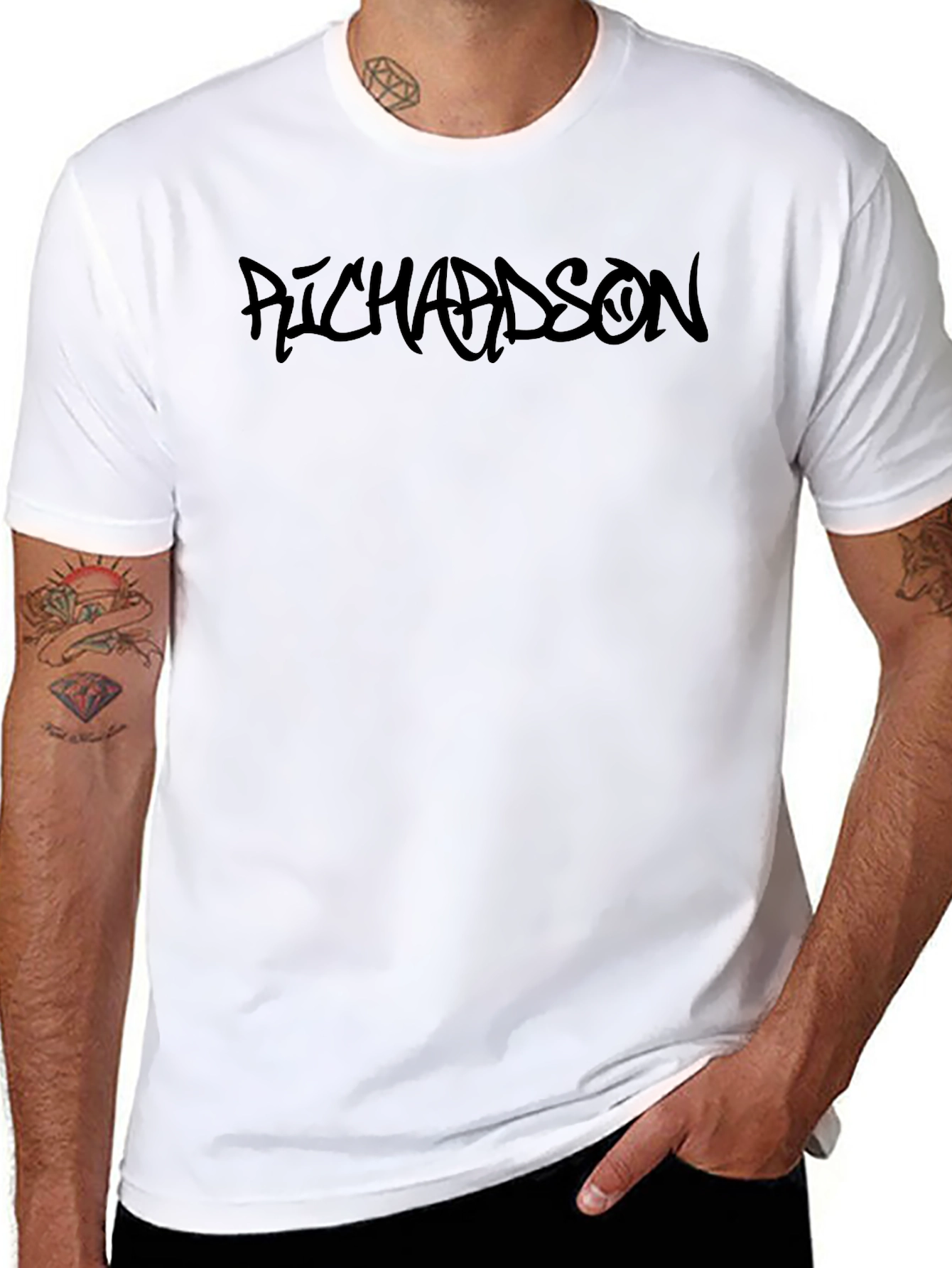 Richardson Graphic Print Black T-Shirt