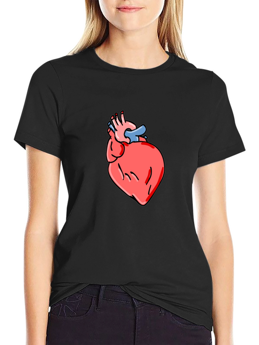 Anatomical Heart Graphic Tee - Mens Black T-Shirt