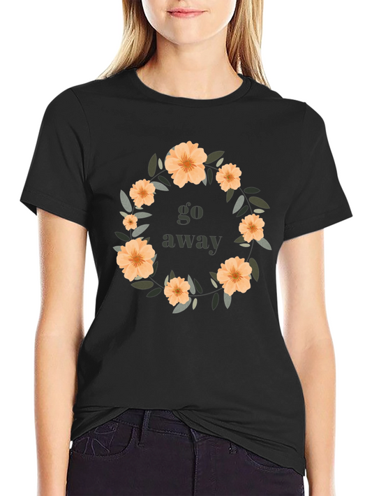 Floral Go Away Graphic Tee - Stylish Comfort