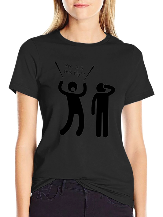 Funny This Big Stick Figure Black T-Shirt