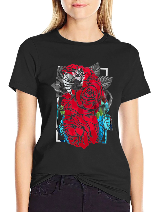 Floral Rose Graphic T-Shirt