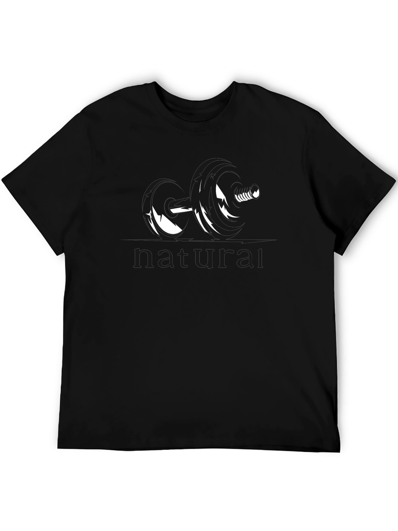 Black Graphic Tee - Weights Design