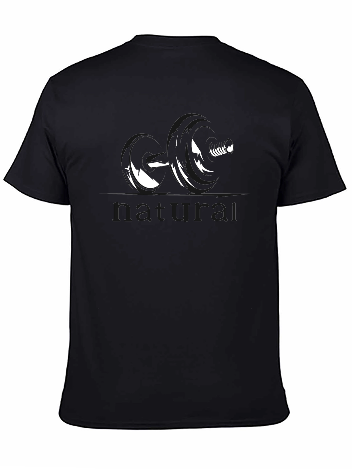 Black Graphic Tee - Weights Design