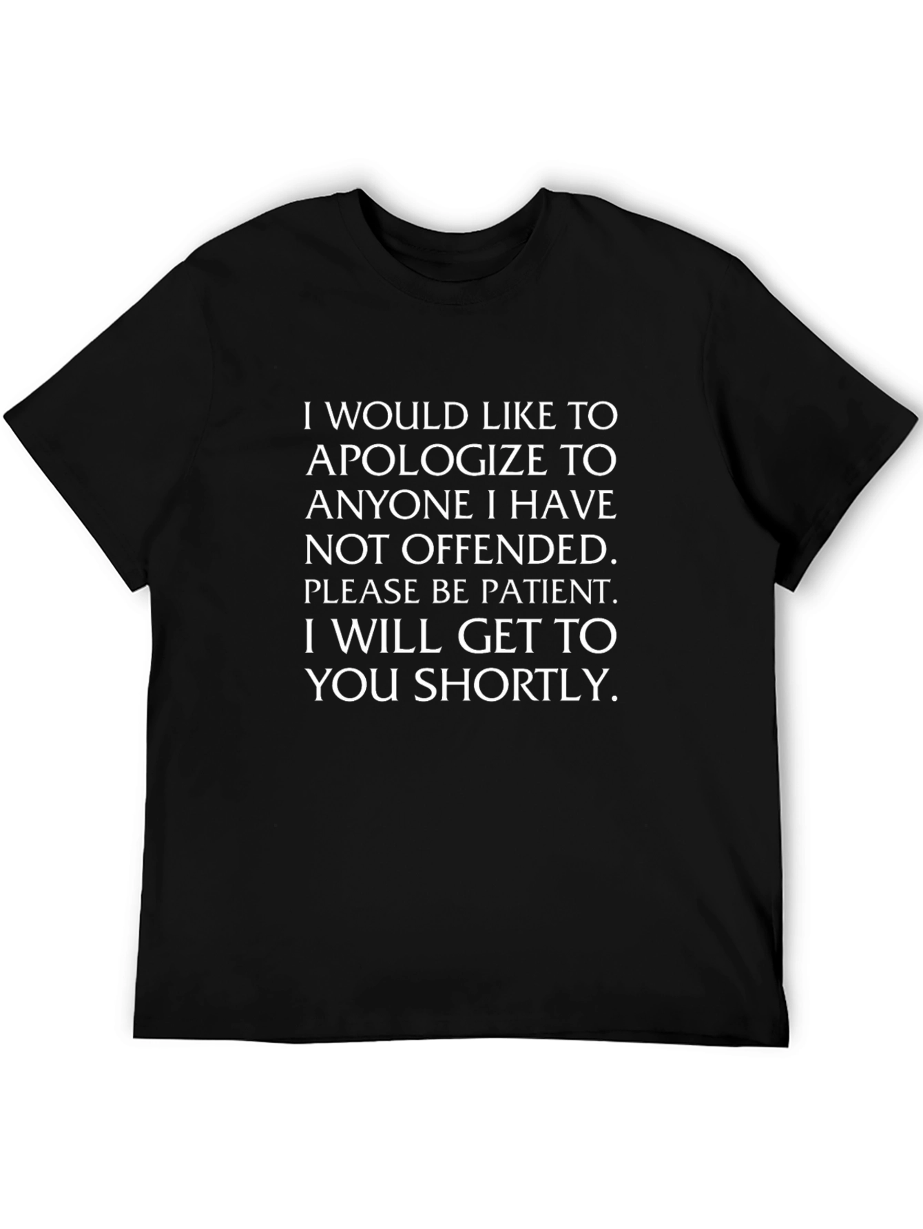 Funny Apology Statement Graphic T-Shirt