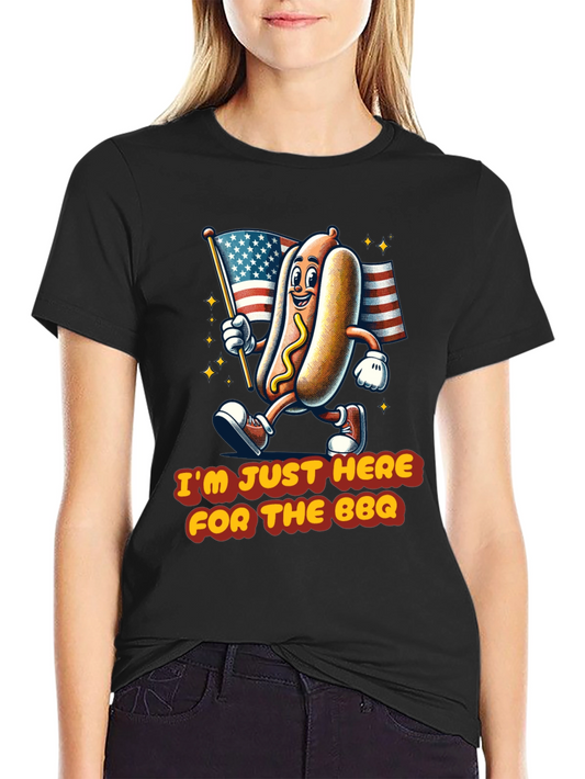 BBQ Hot Dog T-Shirt - Patriotic Graphic Tee