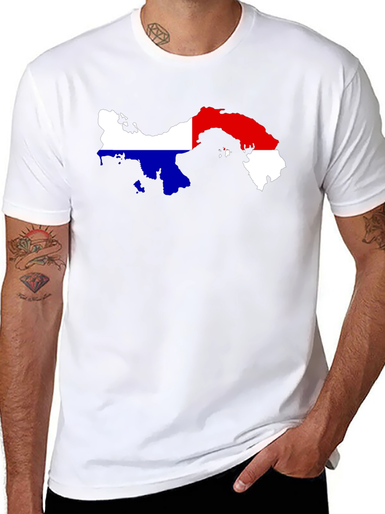 Panama Flag Map T-Shirt