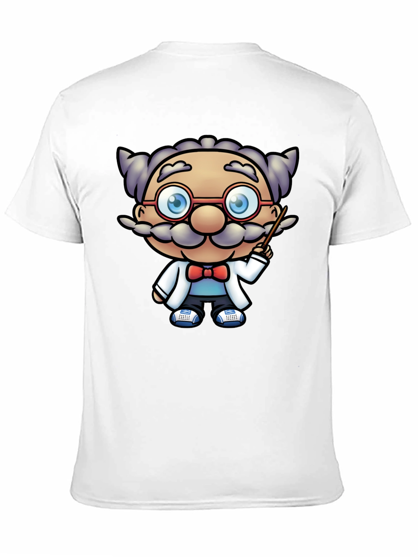 Scientist Cartoon Graphic Tee - Black T-Shirt