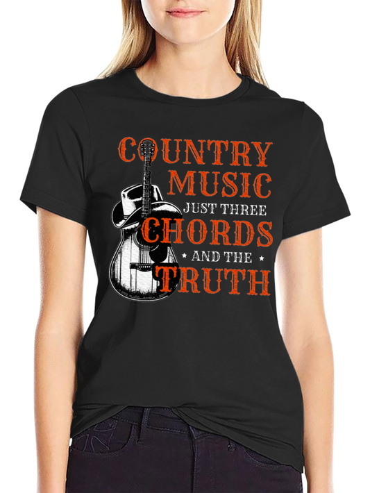 Country Music Guitar T-Shirt: Three Chords & The Truth