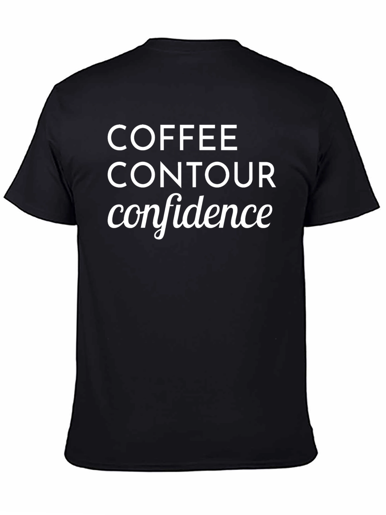 Coffee Contour Confidence Black Graphic Tee