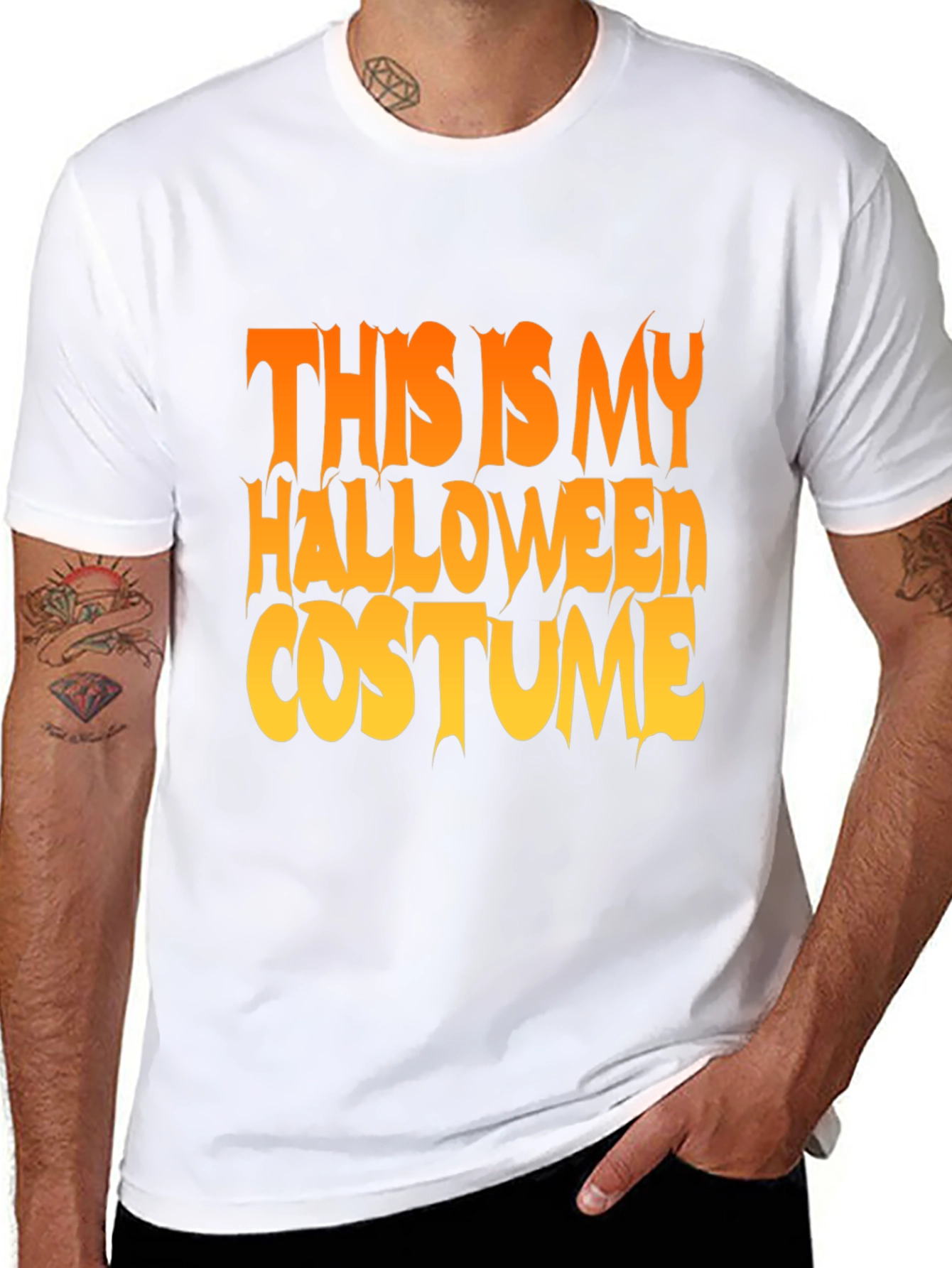 Halloween Costume Graphic Tee - Black