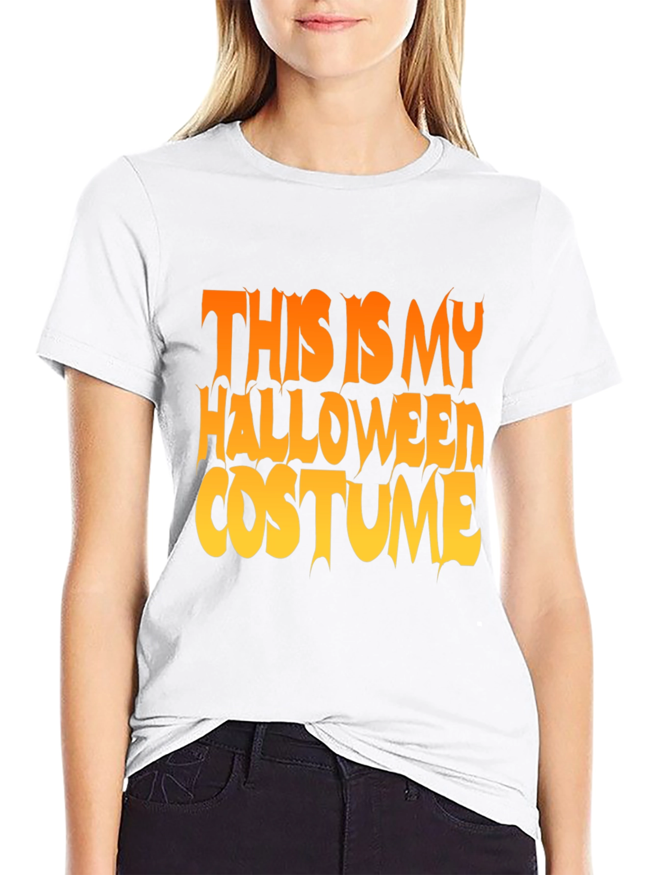 Halloween Costume Graphic Tee - Black