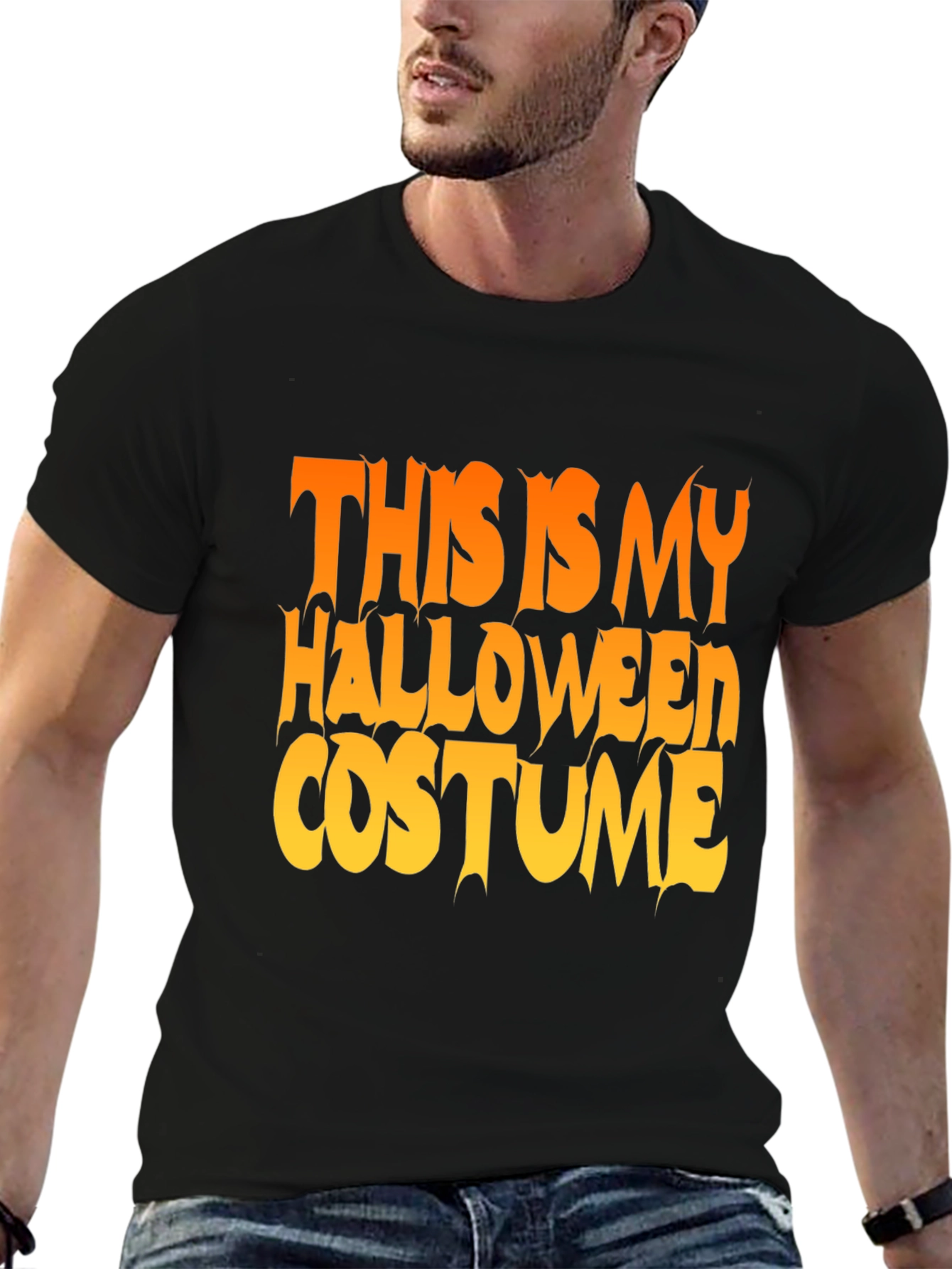 Halloween Costume Graphic Tee - Black