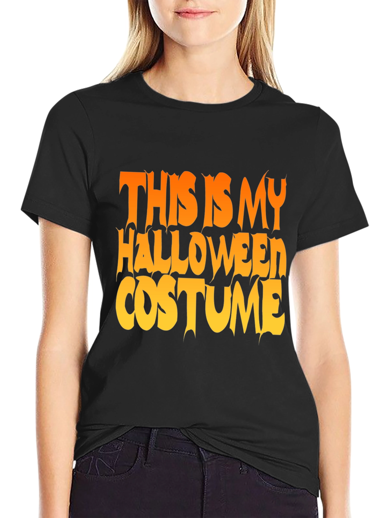 Halloween Costume Graphic Tee - Black