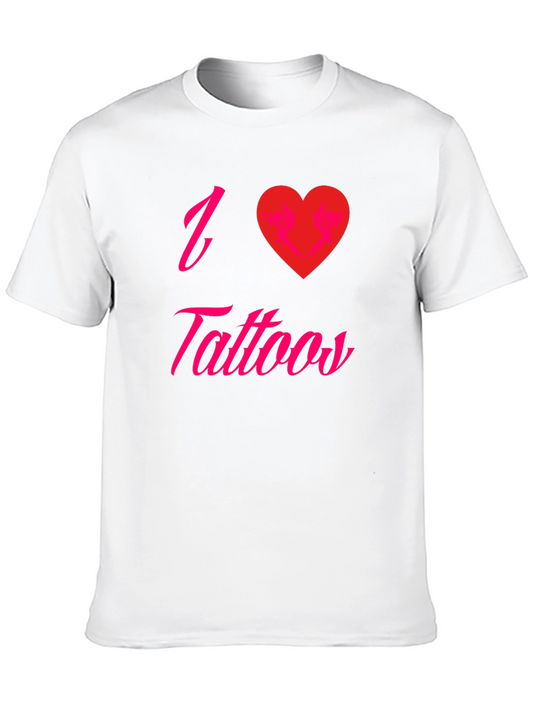 I Love Tattoos Graphic Tee - Black