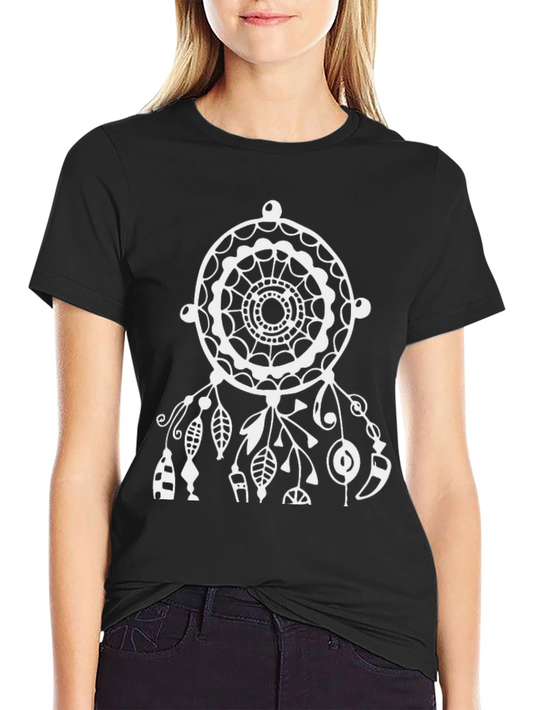 Dreamcatcher Graphic Tee - Stylish Black Cotton T-Shirt
