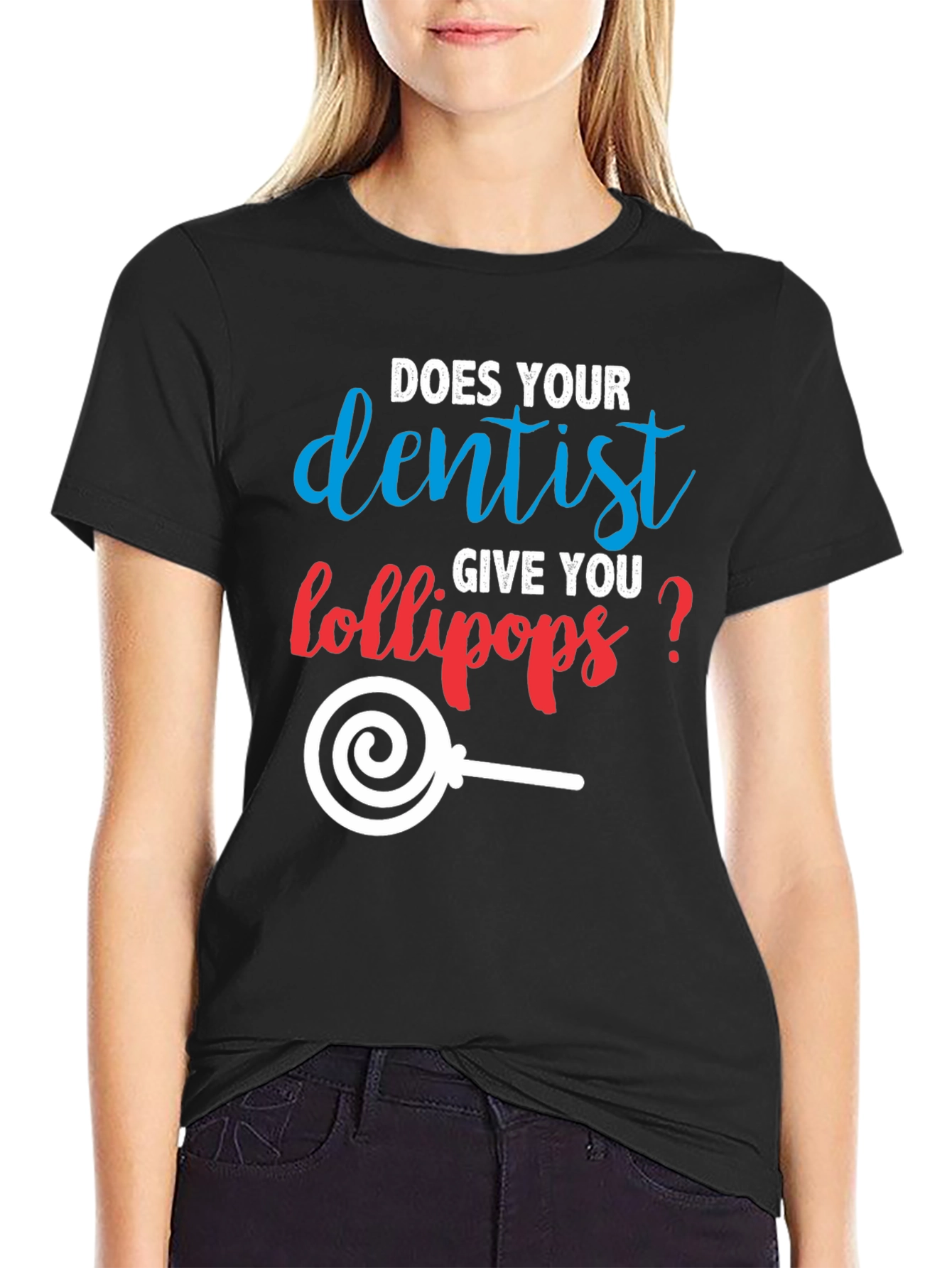 Dentist Lollipop Graphic T-Shirt Funny Dental Tee