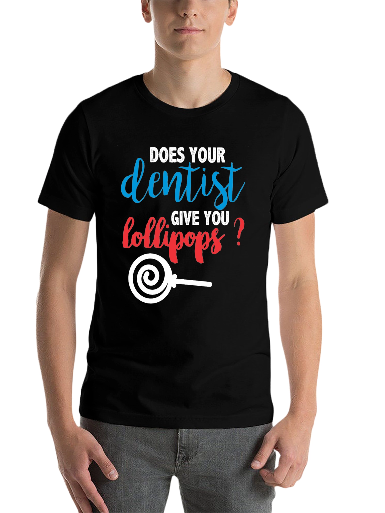 Dentist Lollipop Graphic T-Shirt Funny Dental Tee