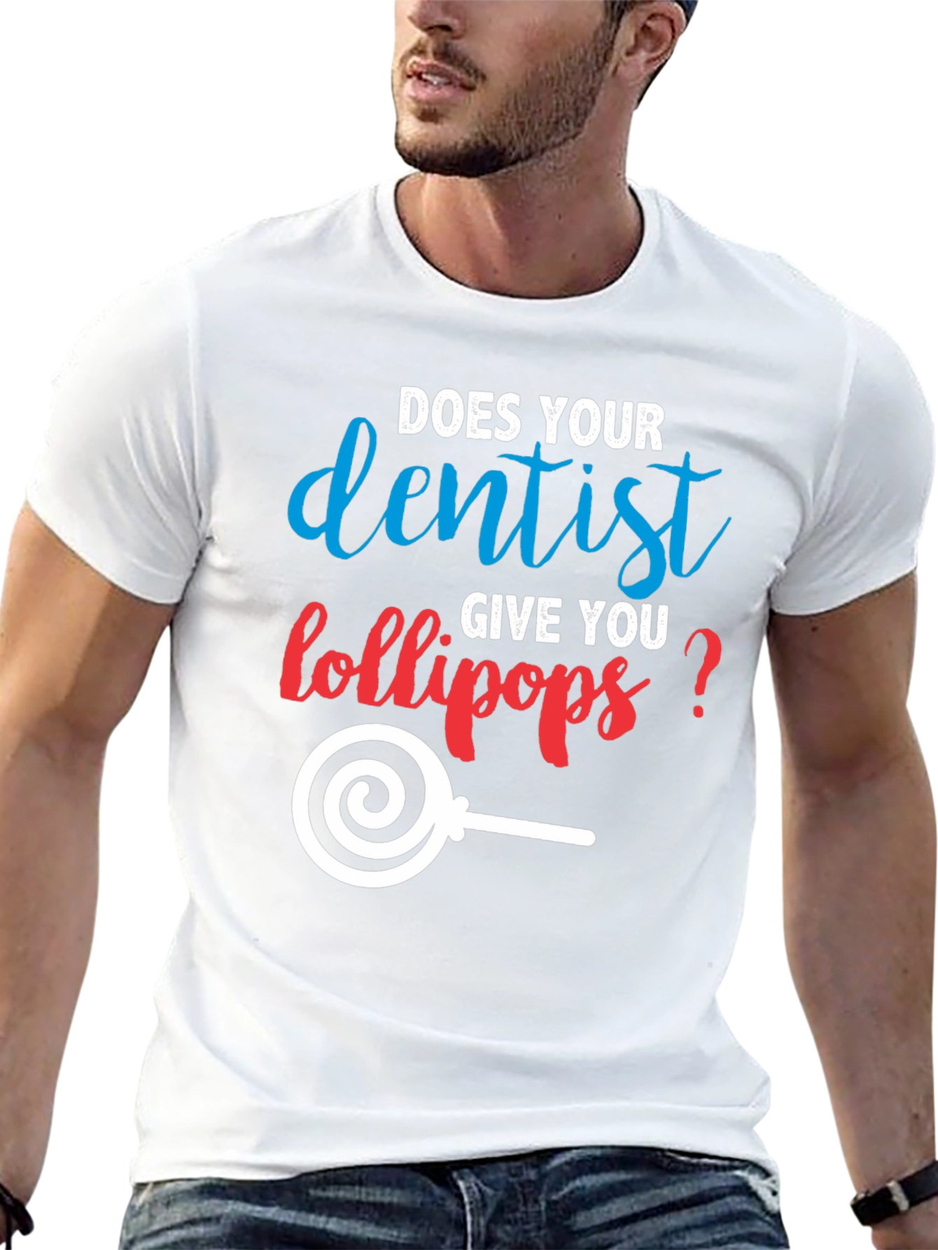 Dentist Lollipop Graphic T-Shirt Funny Dental Tee