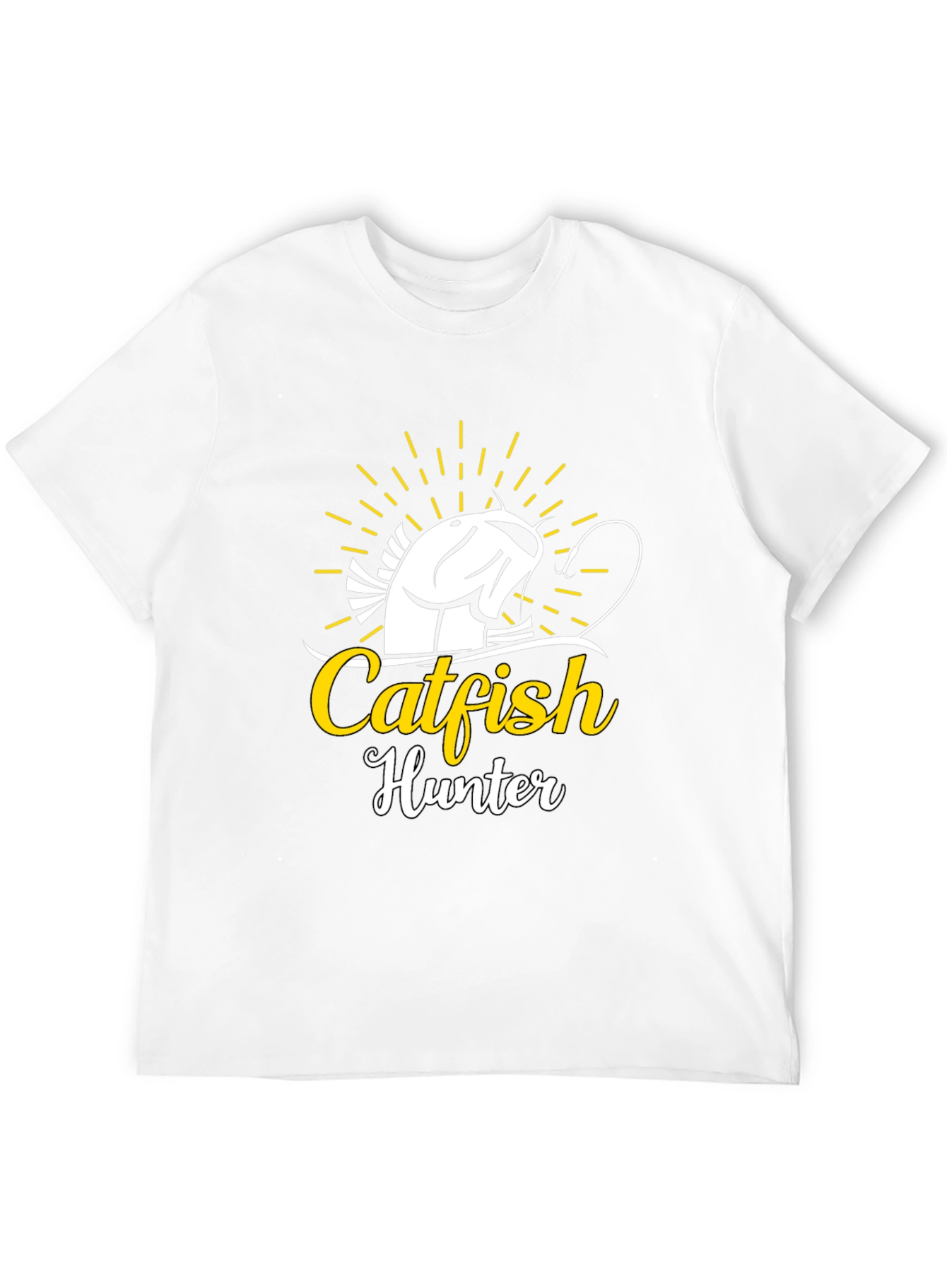 Catfish Hunter Black T-Shirt - Fishing Tee