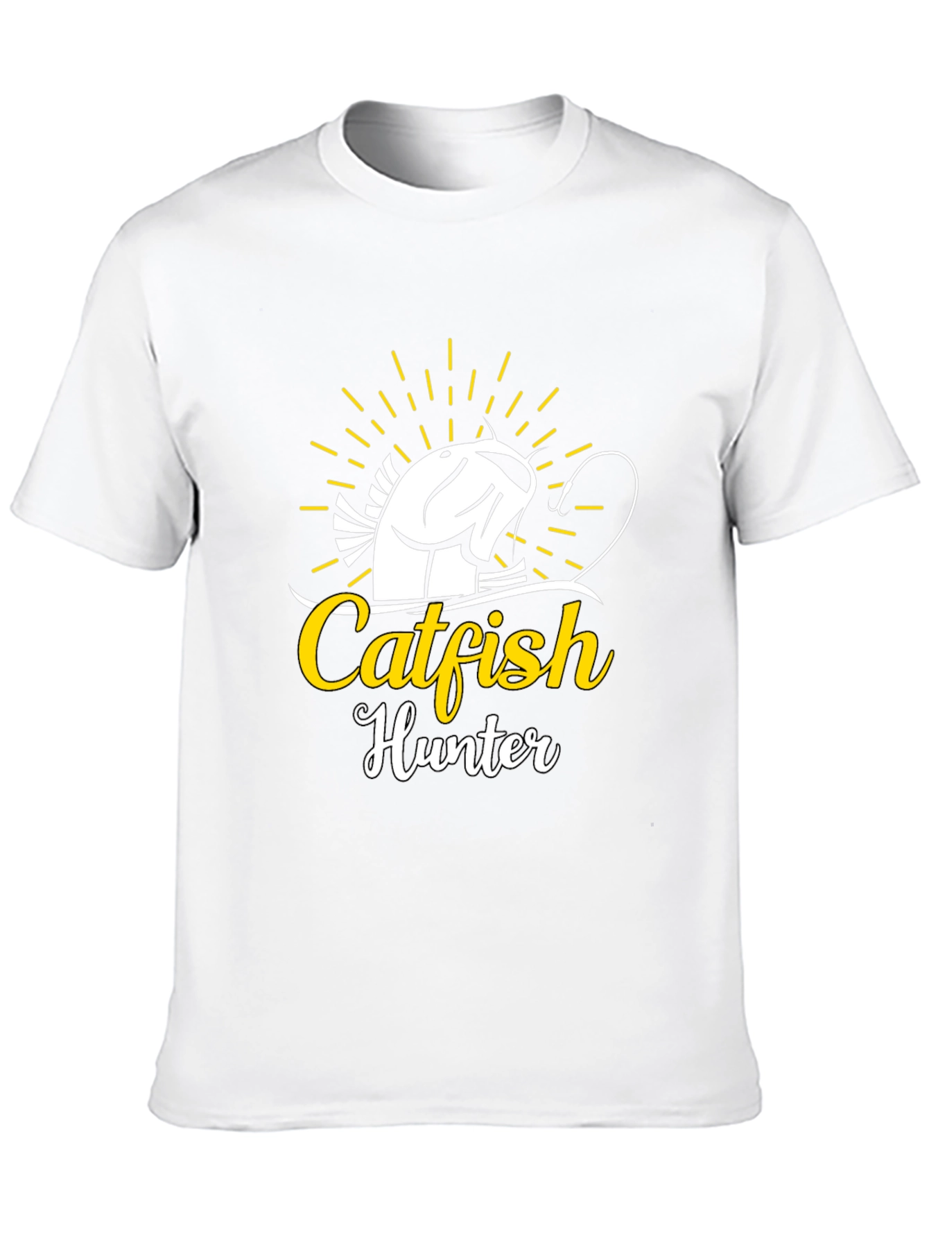 Catfish Hunter Black T-Shirt - Fishing Tee