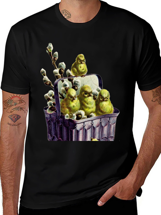 Vintage Chickens in Basket Graphic Tee