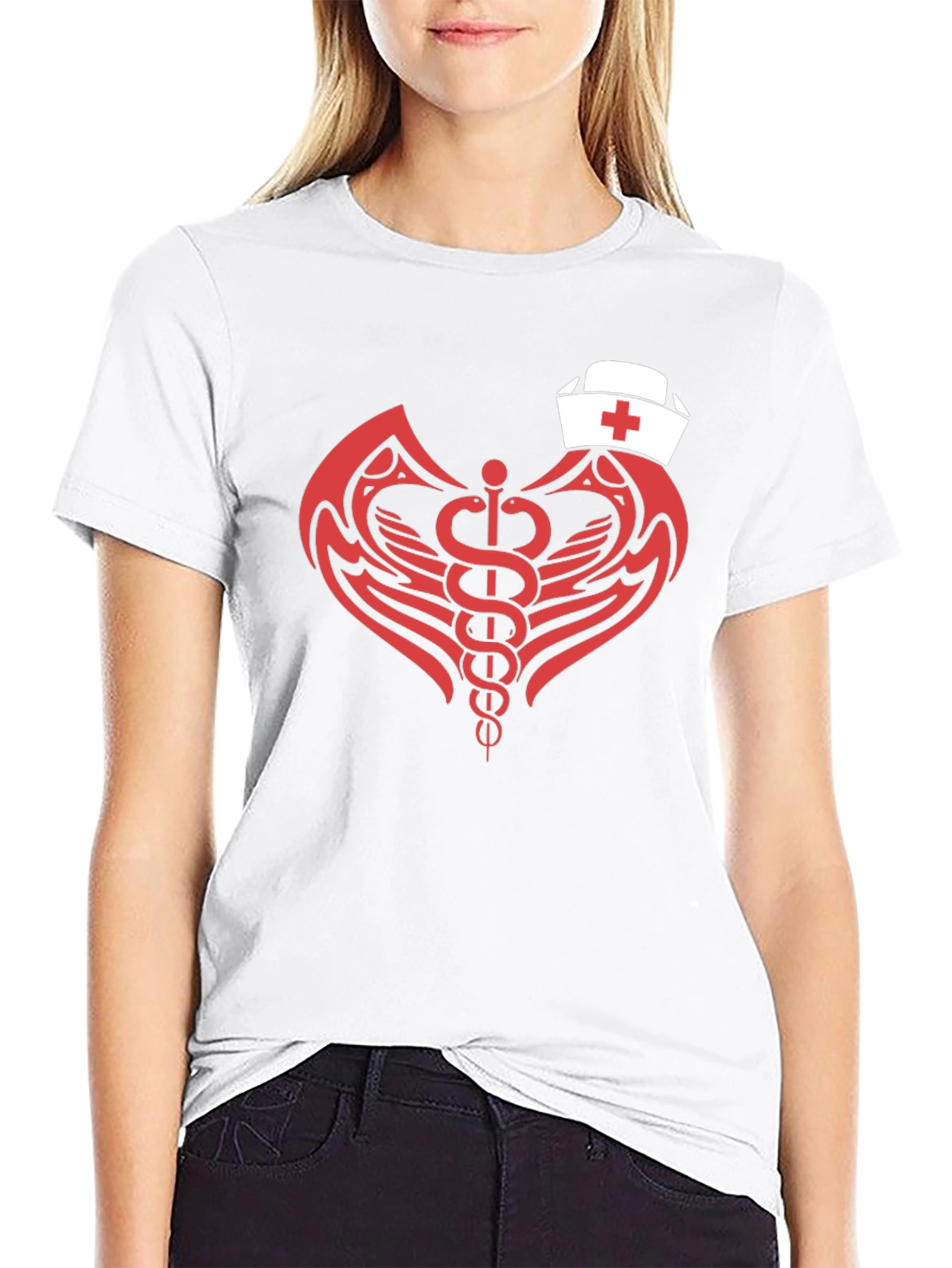 Nurse Caduceus T-Shirt - Modern Graphic Tee