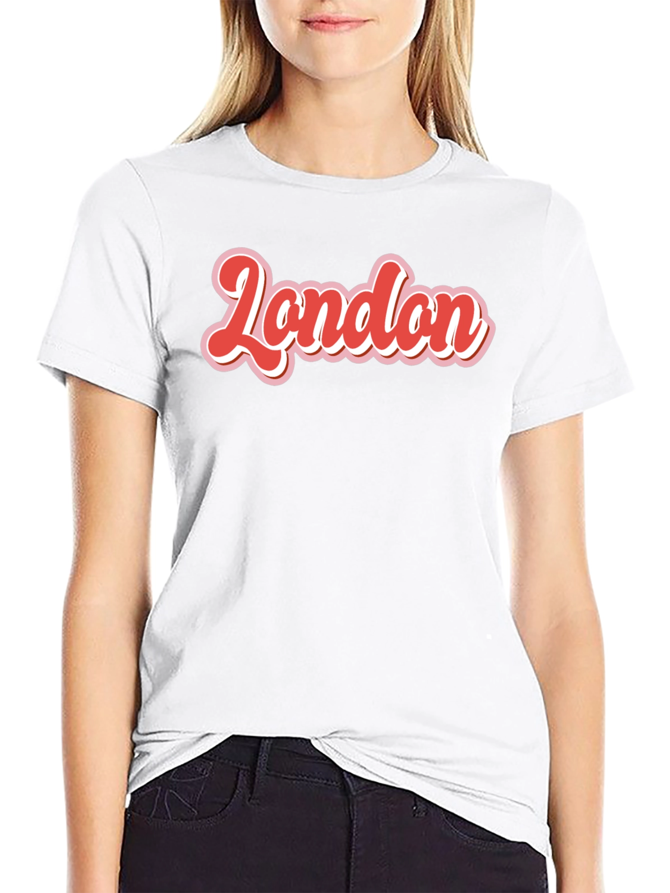 Retro London T-Shirt - Bold Red & White Graphic