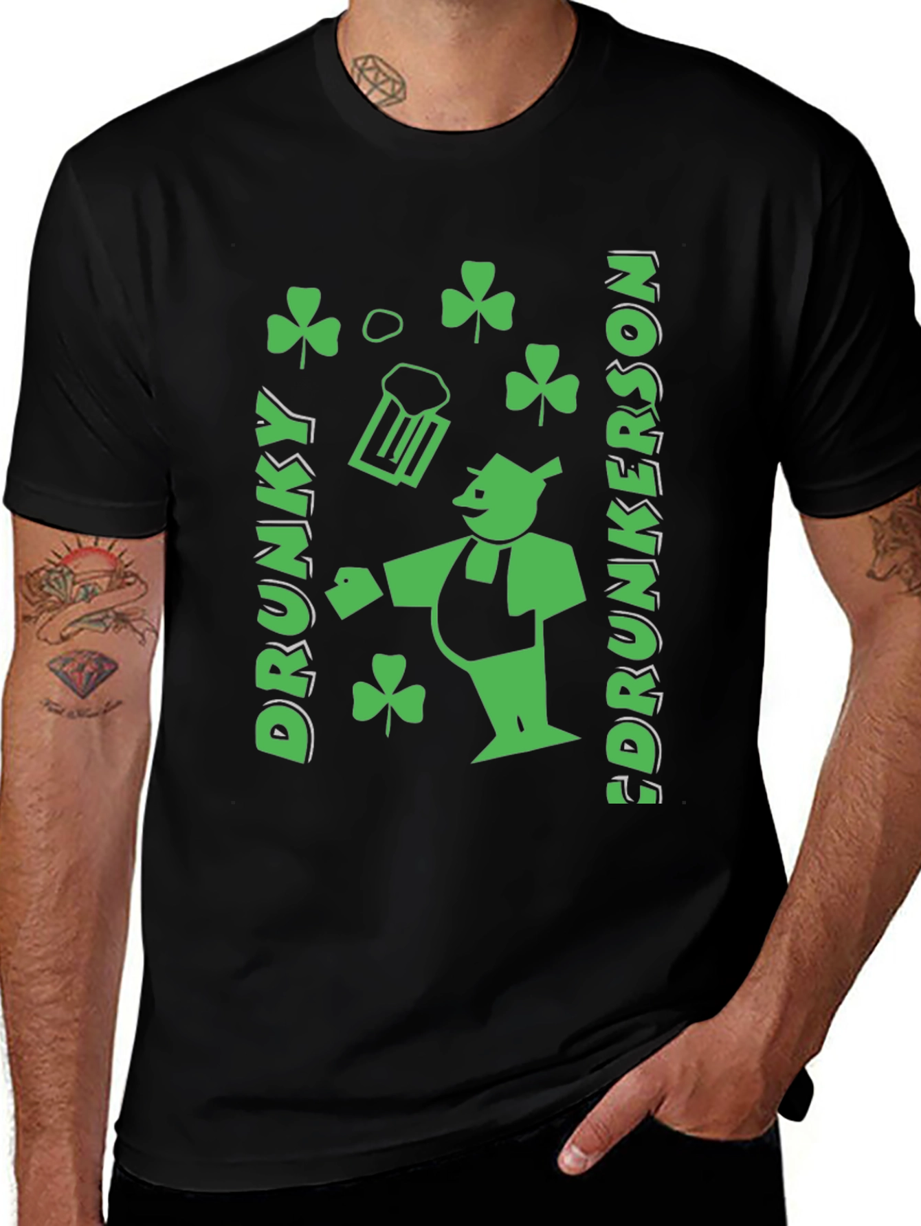 Drunky Drunkerson St Patricks Day Graphic Tee
