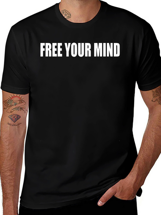 Free Your Mind Black Graphic T-Shirt