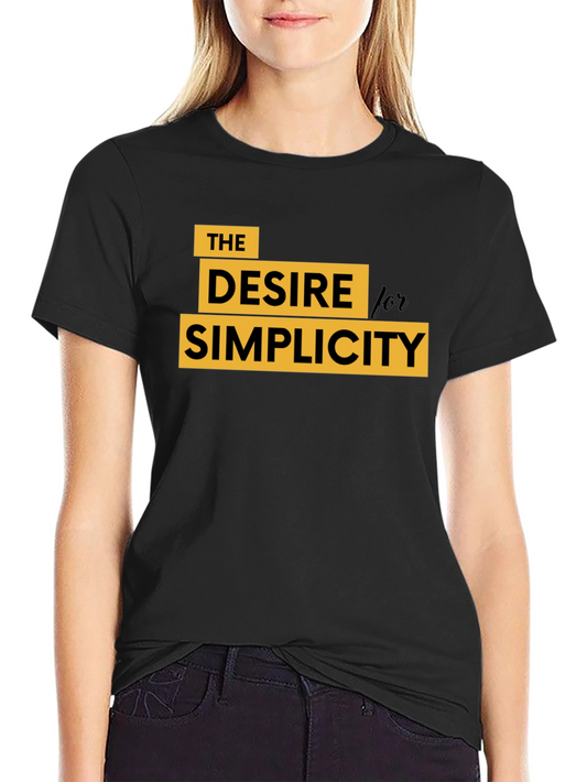 Desire for Simplicity Graphic Tee - Black