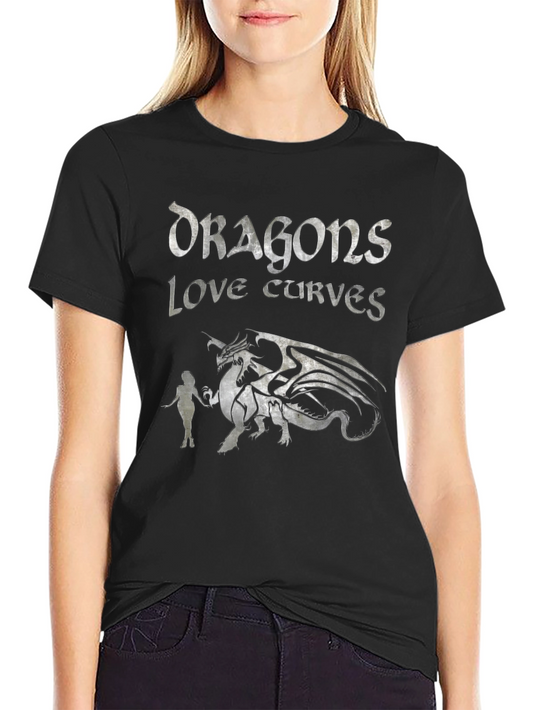 Dragons Love Curves Graphic Tee