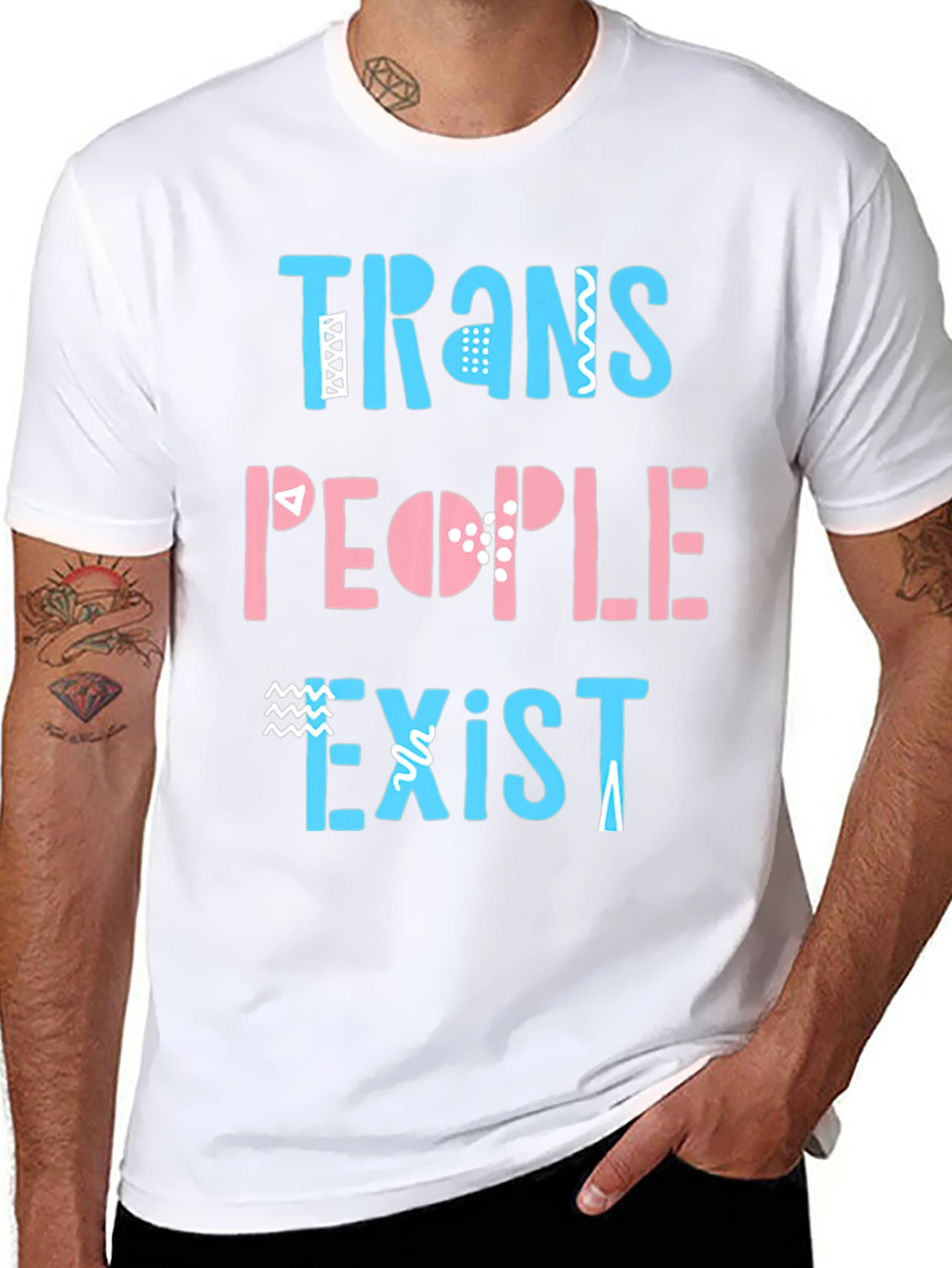 Trans People Exist Graphic Tee