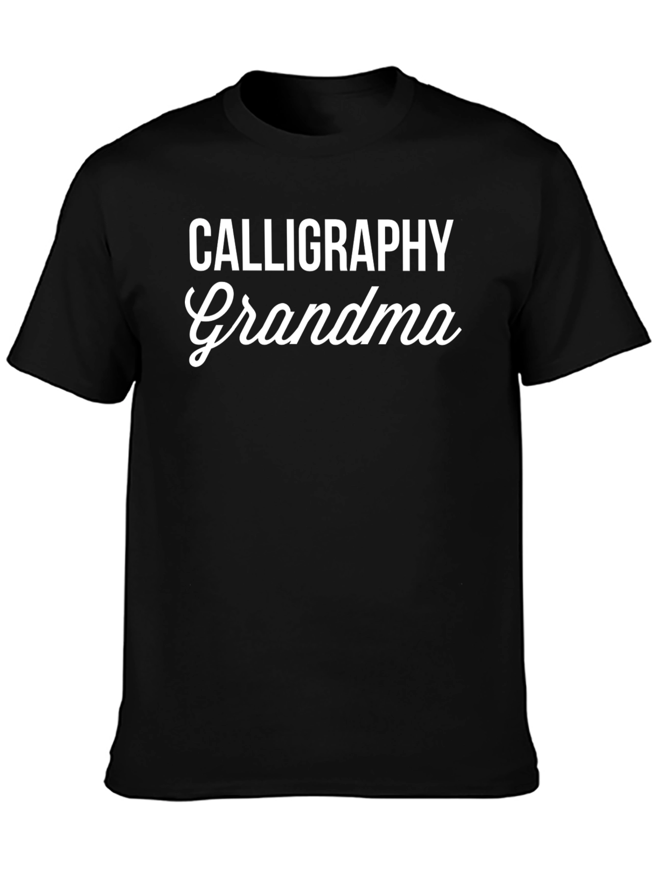 Calligraphy Grandma T-Shirt - Black