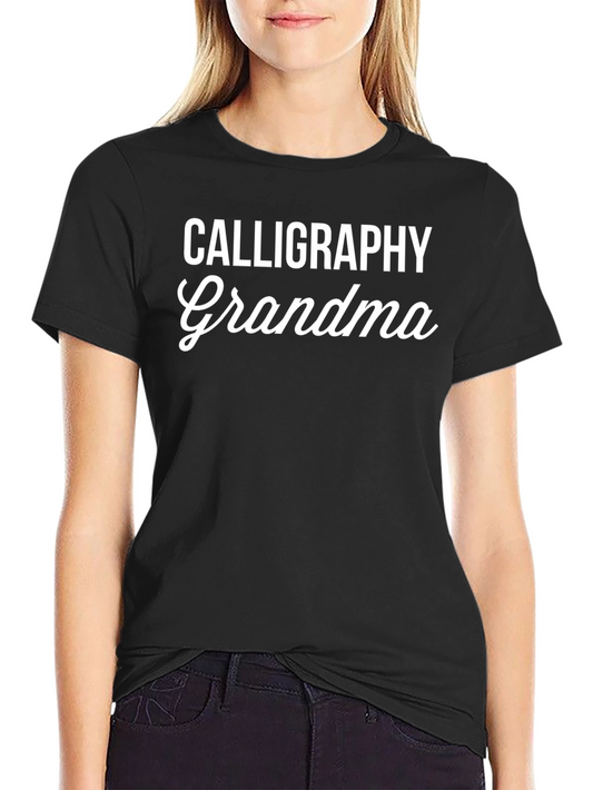 Calligraphy Grandma T-Shirt - Black