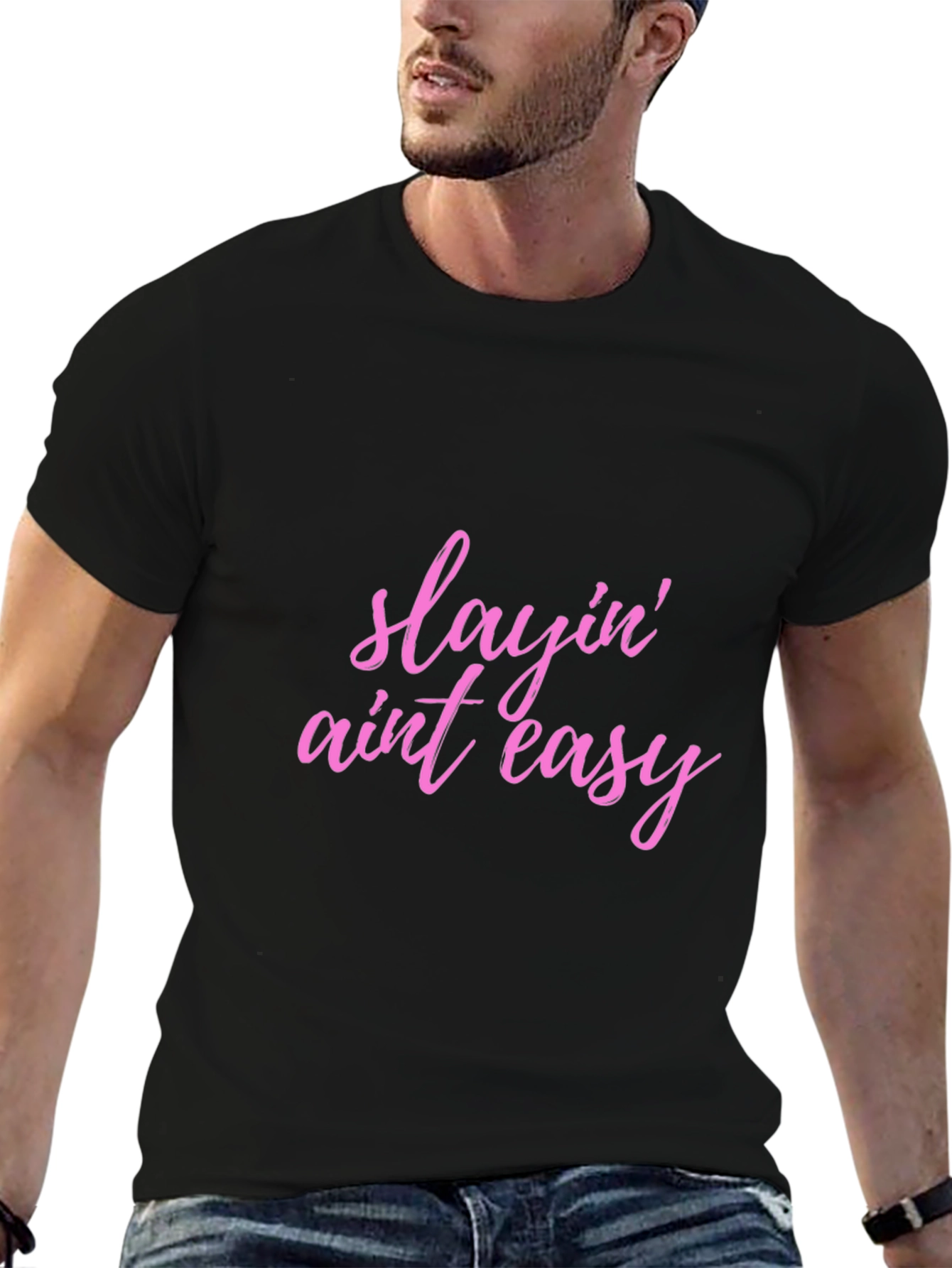 Slayin Aint Easy Black T-Shirt