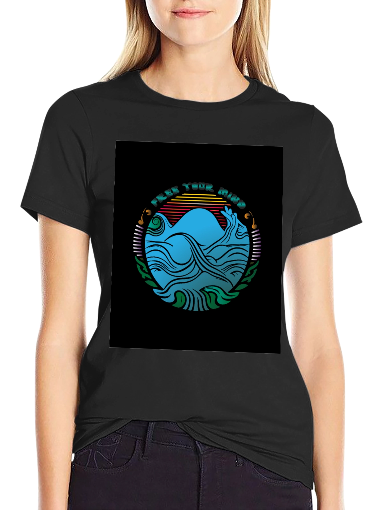 Free Your Mind Graphic Tee - Black T-Shirt