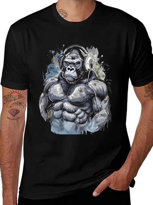 Gorilla Gym T-Shirt - Black Graphic Tee