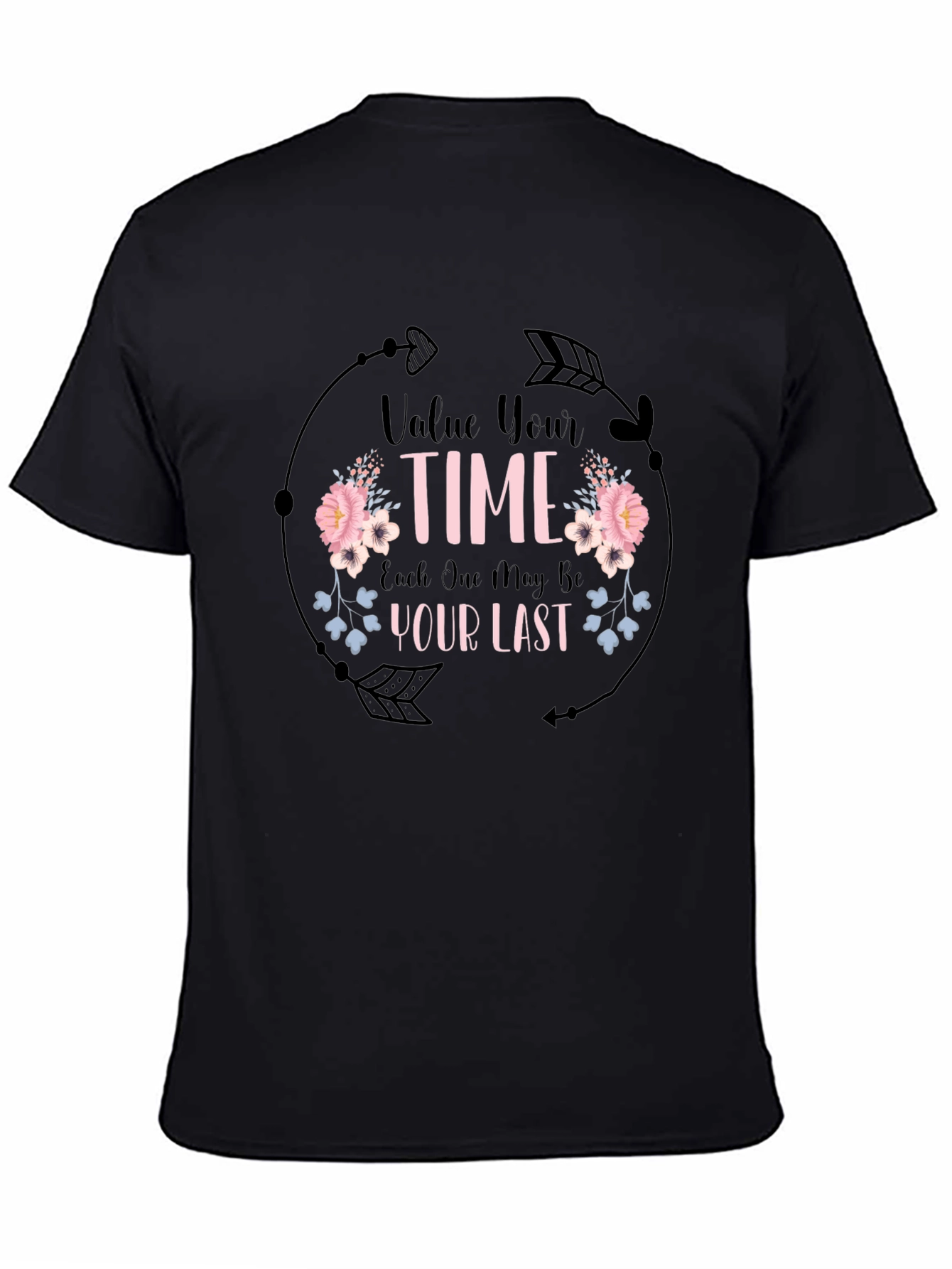 Value Your Time Graphic Tee - Black