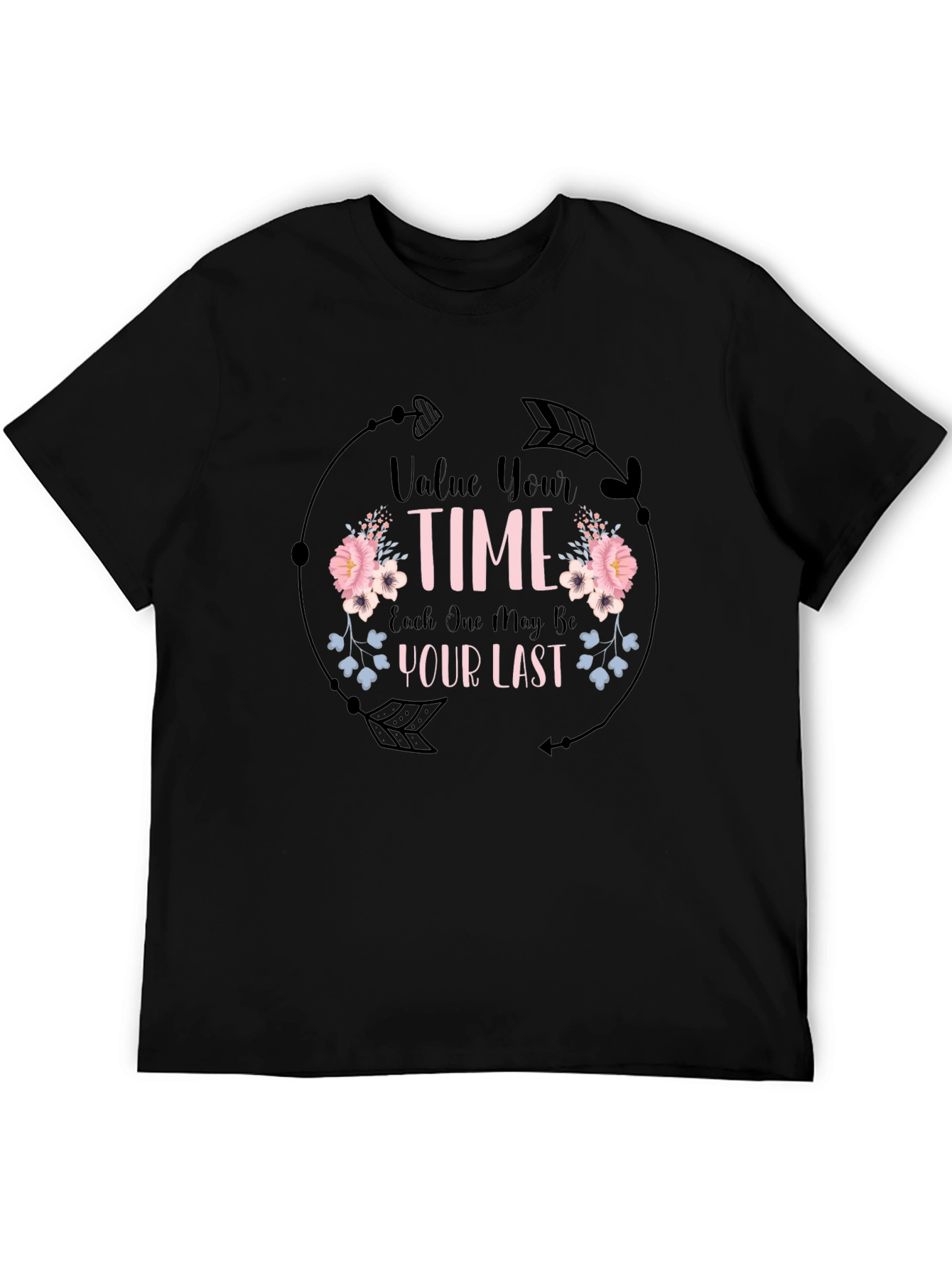 Value Your Time Graphic Tee - Black