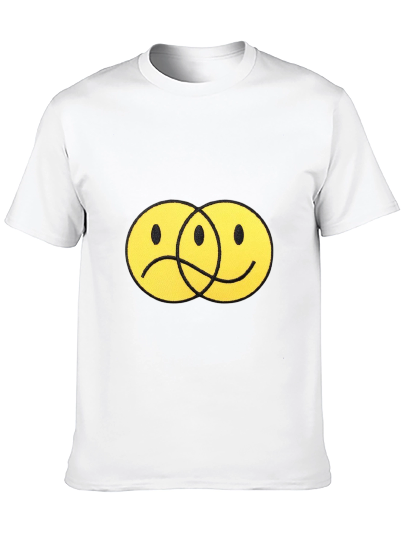 Yin Yang Faces Black T-Shirt