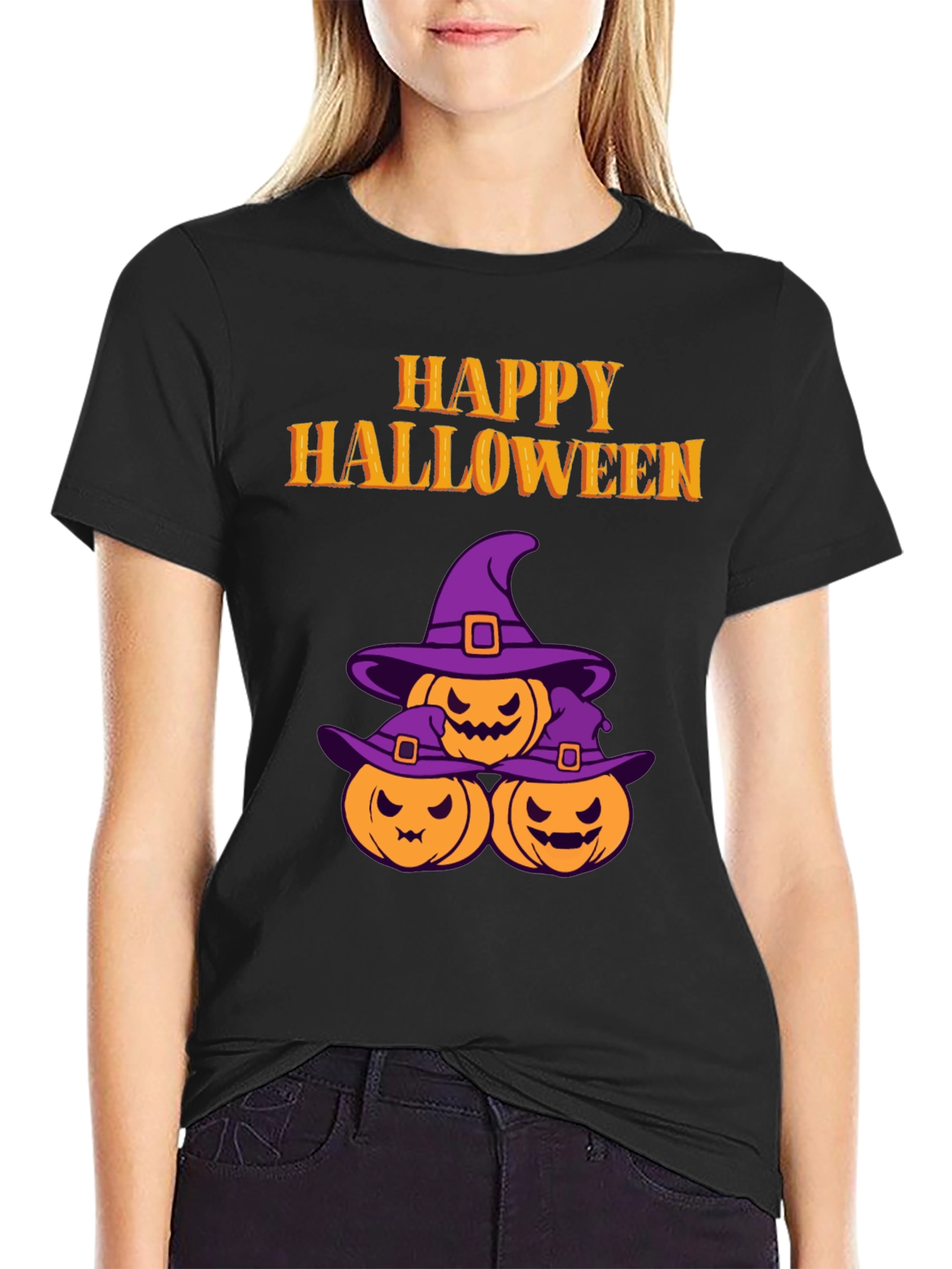 Happy Halloween Pumpkin Witch T-Shirt