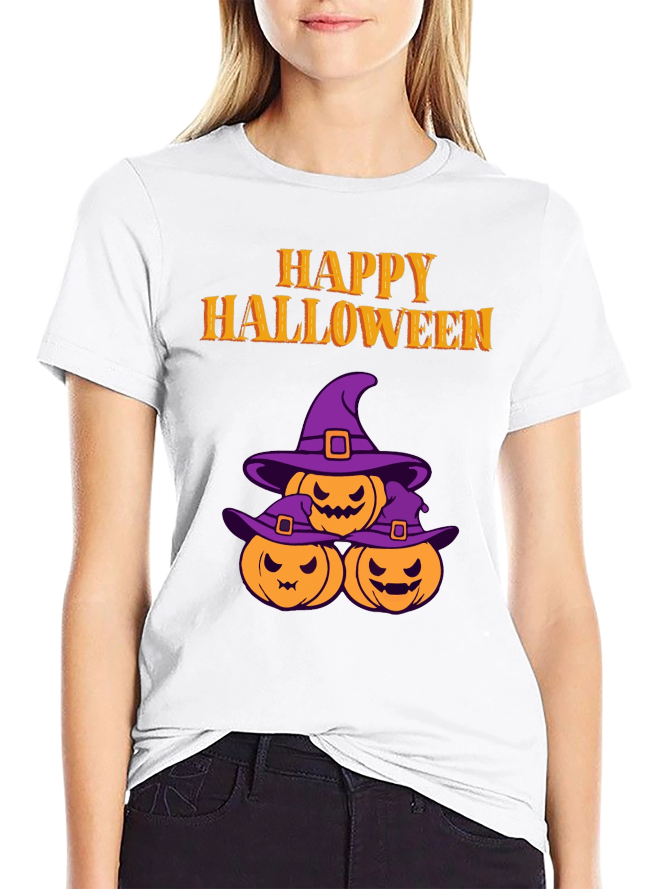 Happy Halloween Pumpkin Witch T-Shirt