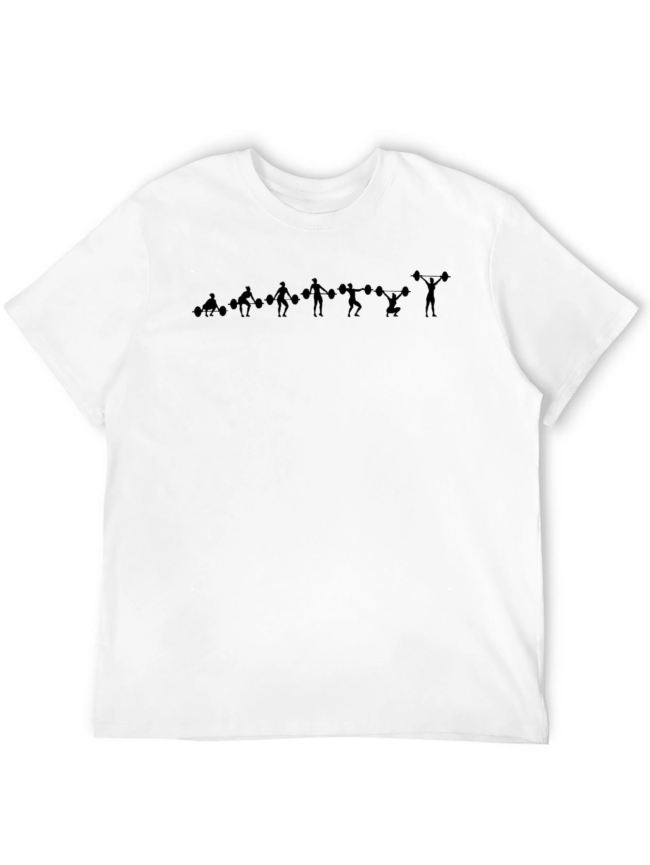 Weightlifting Silhouette Graphic Tee - Black