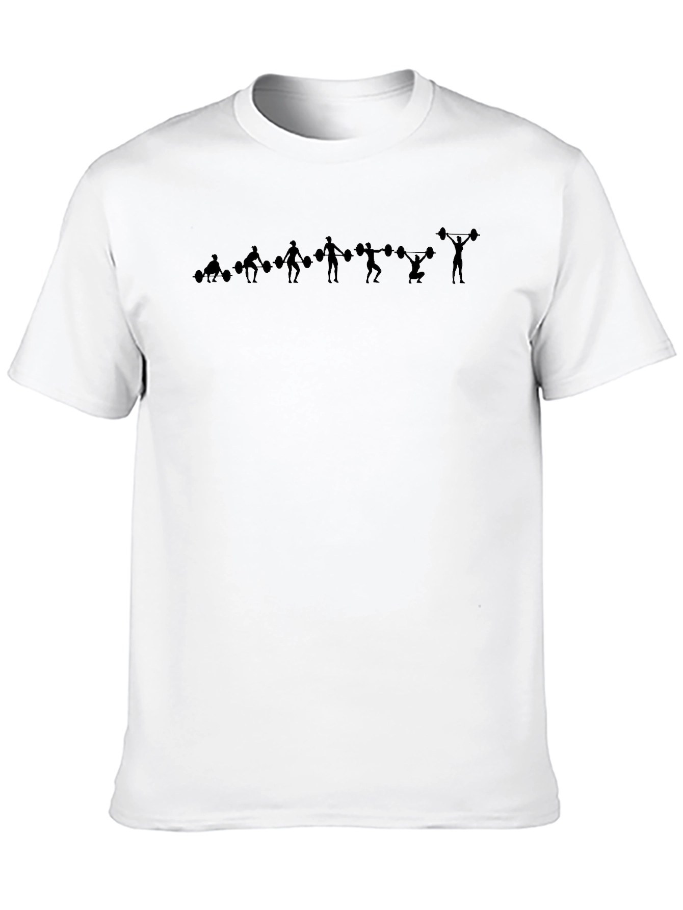 Weightlifting Silhouette Graphic Tee - Black