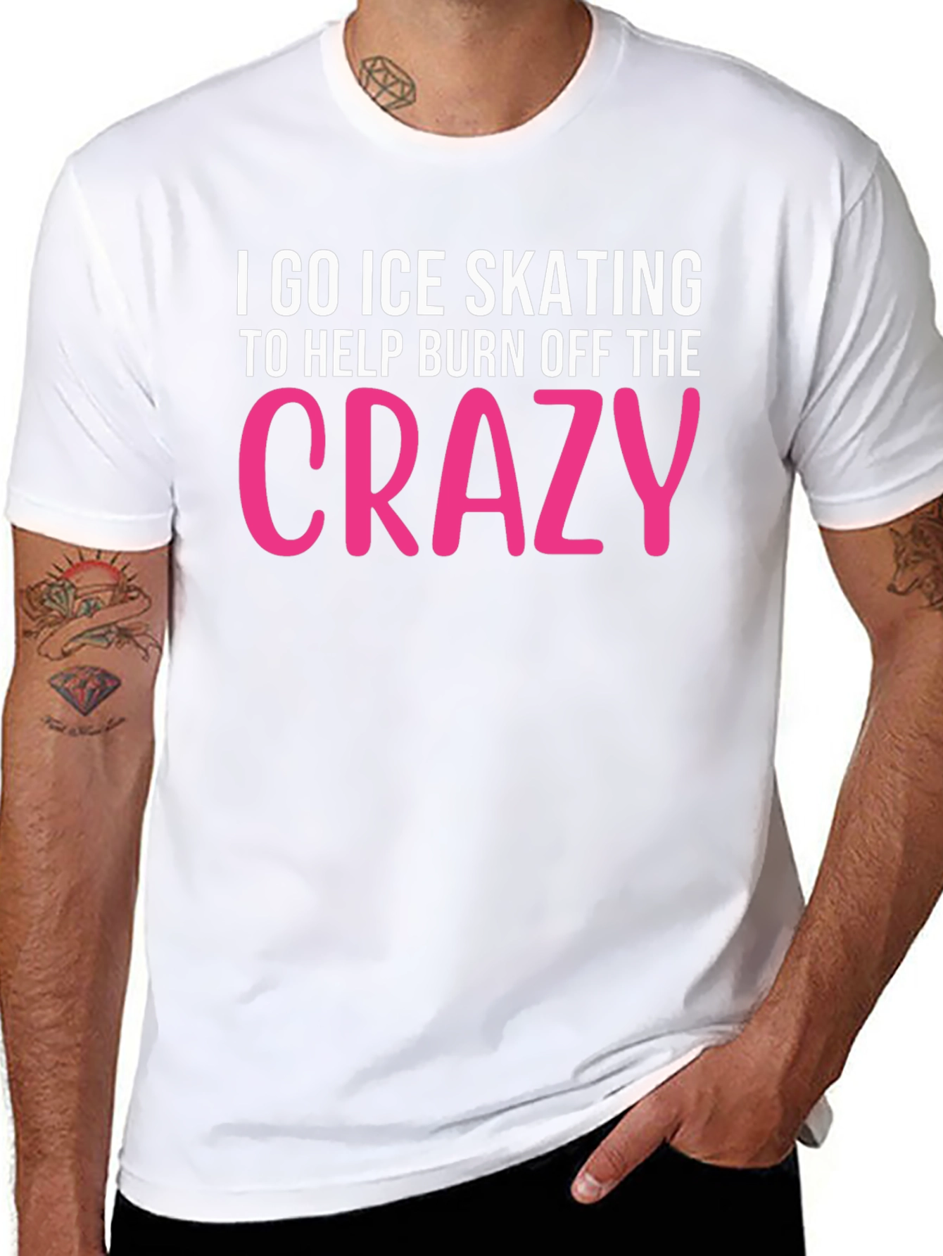 Ice Skating Crazy Funny Graphic T-Shirt