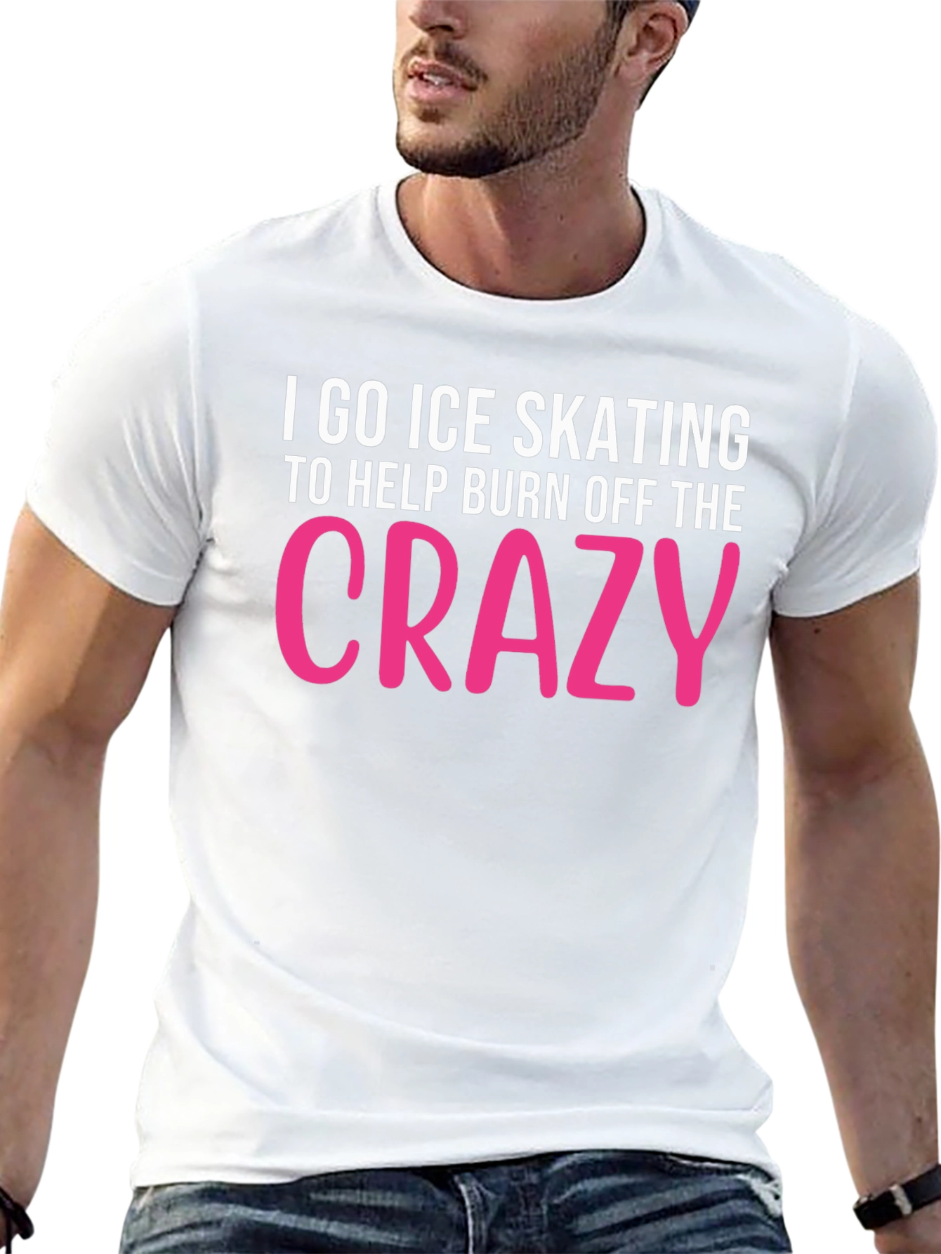 Ice Skating Crazy Funny Graphic T-Shirt