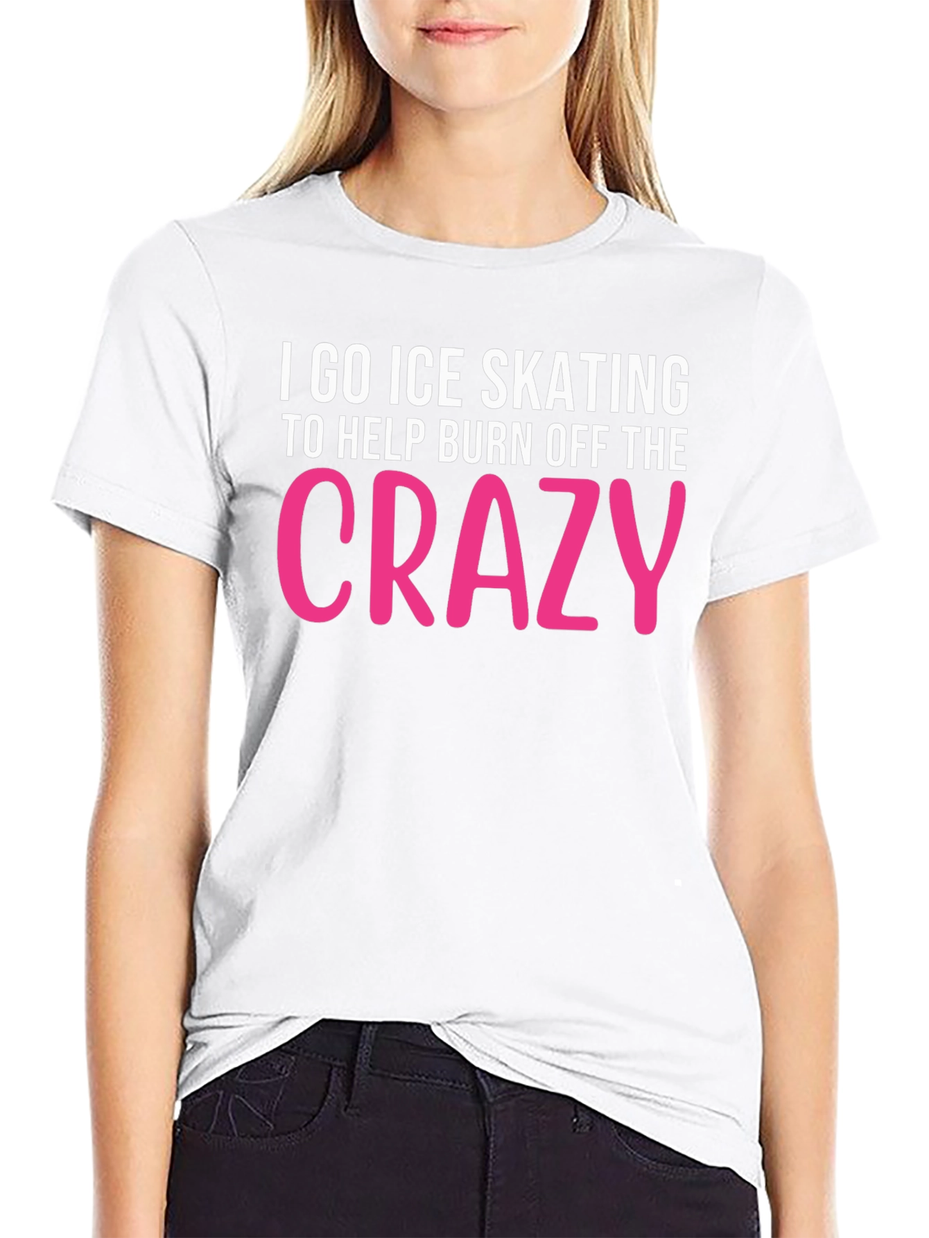 Ice Skating Crazy Funny Graphic T-Shirt